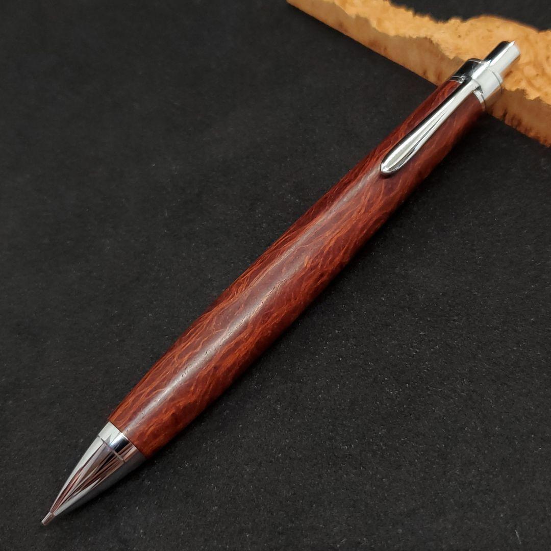 ⑪Bハンドメイド木軸シャーペンレースシーオーク レースシーオーク ウッドシャープペンシル【送料・ギフトボックス無料