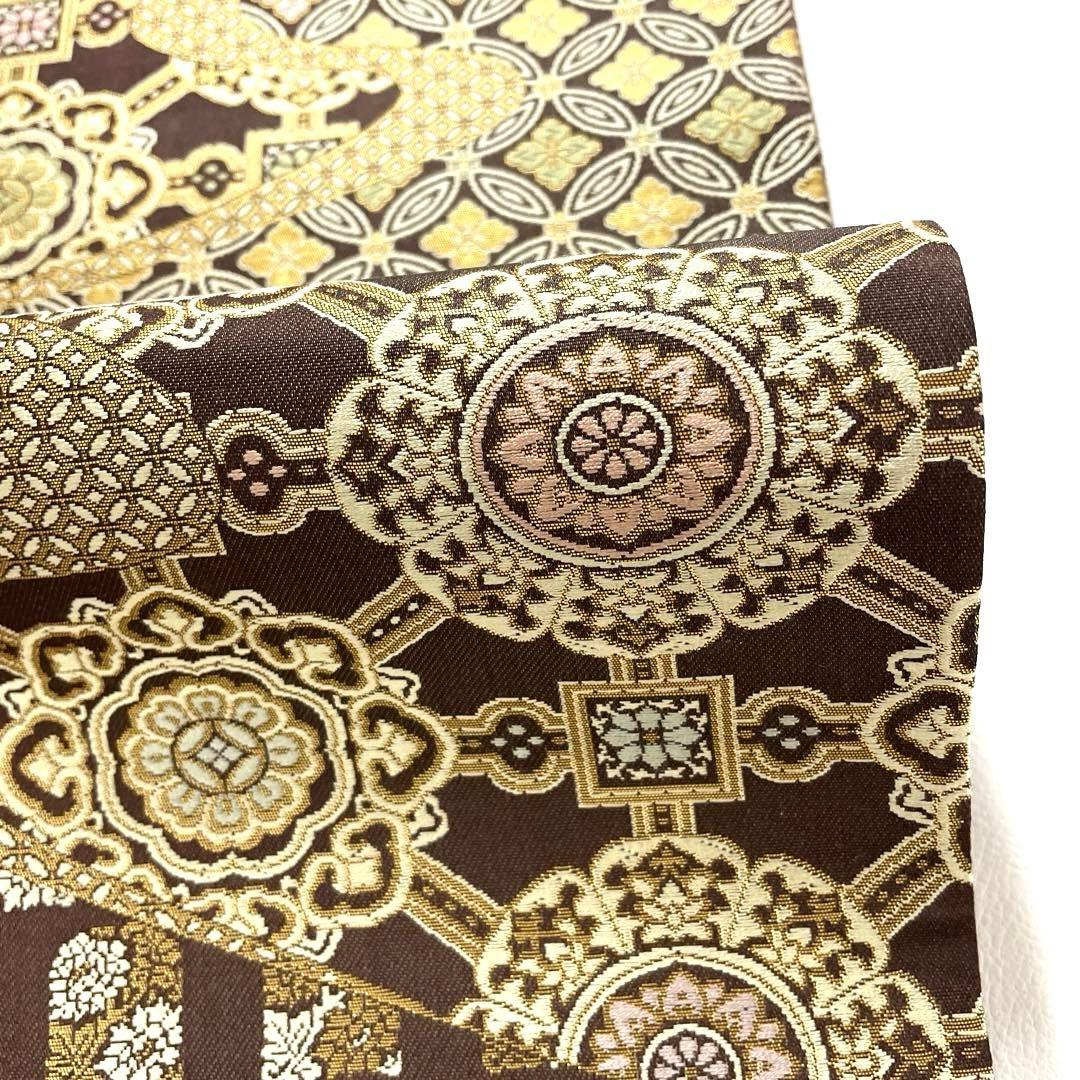 専用帯5001 ○陰山織物謹製 箔屋清兵衛 高級 正絹 錦織 袋帯 花文 華文