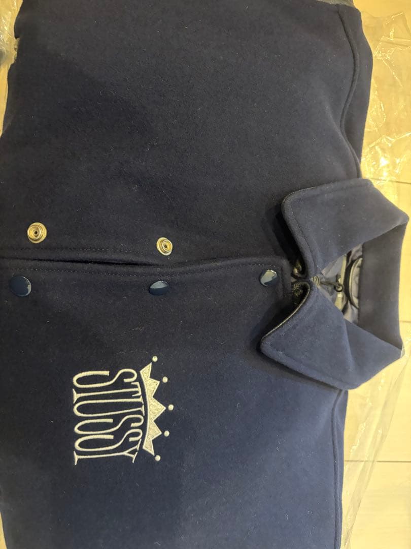 Stussy King Varsity Jacket ネイビー(みなと様専用) - メルカリ