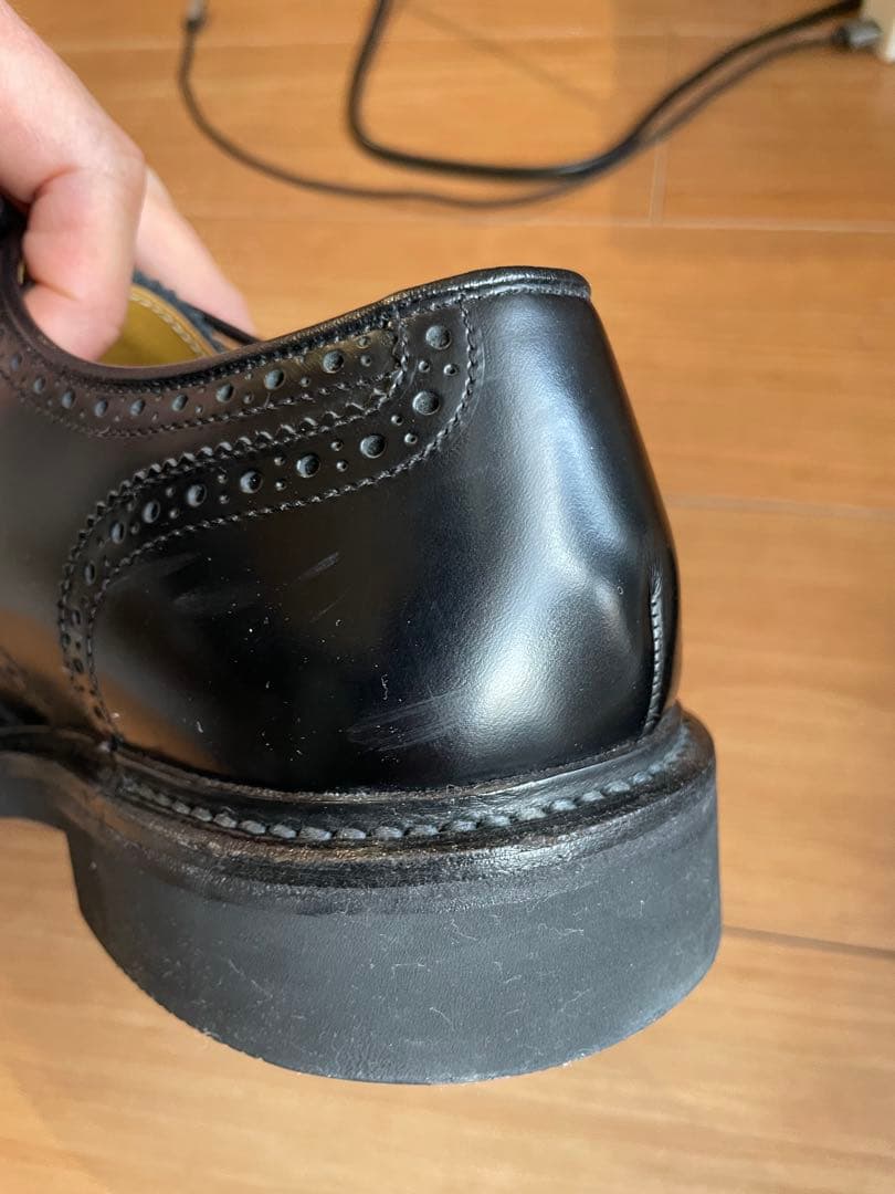 2度のみ着用 リーガル ウイングチップ 黒 ブラック 25.5cm