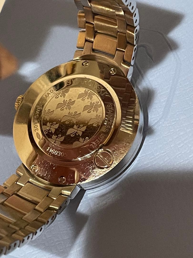 Swarovski クリスタル装飾 アナログ時計 lovely crystal