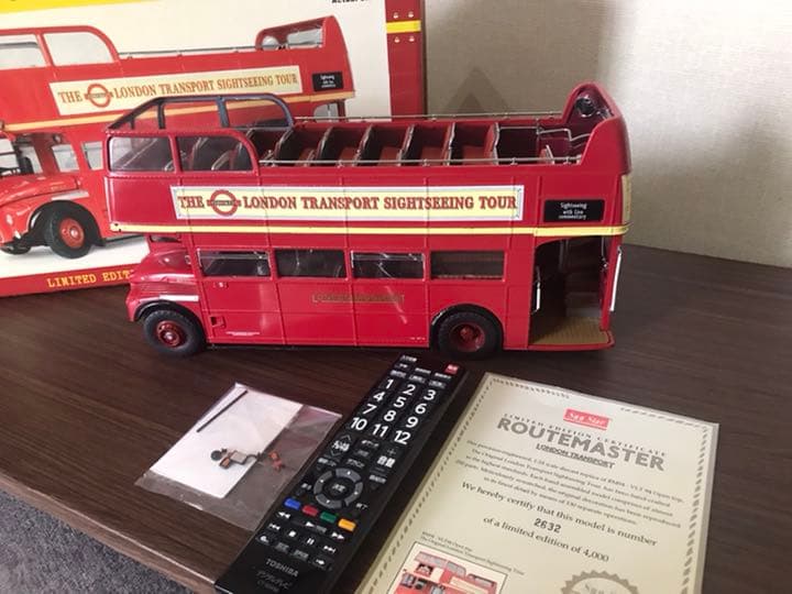 展示品美品 絶版1/24 サンスター製ロンドンバスオープンデッキ