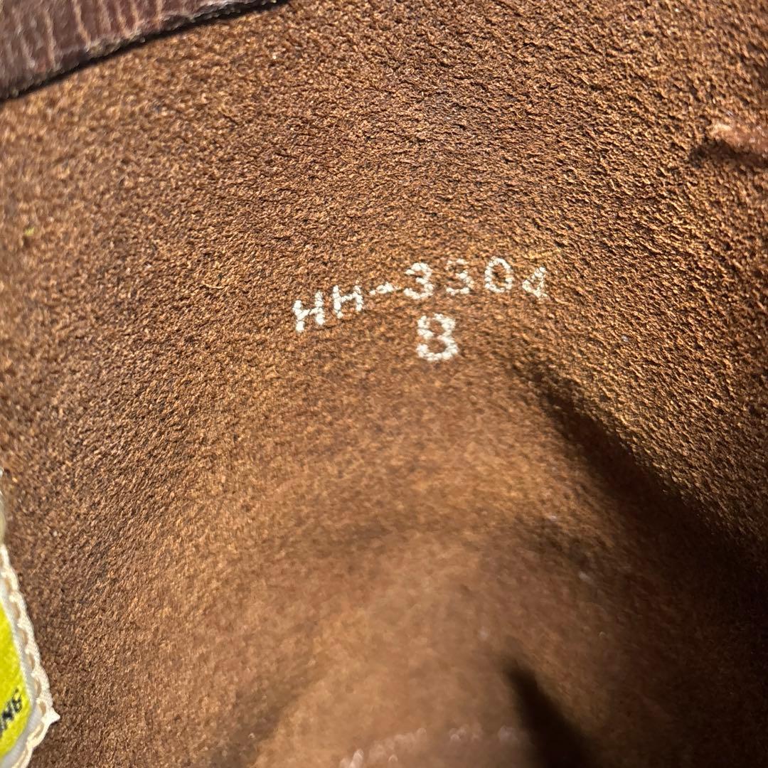 美品❣️goriira エンジニアブーツ ビンテージ 本革 US8 ロゴ刻印 茶