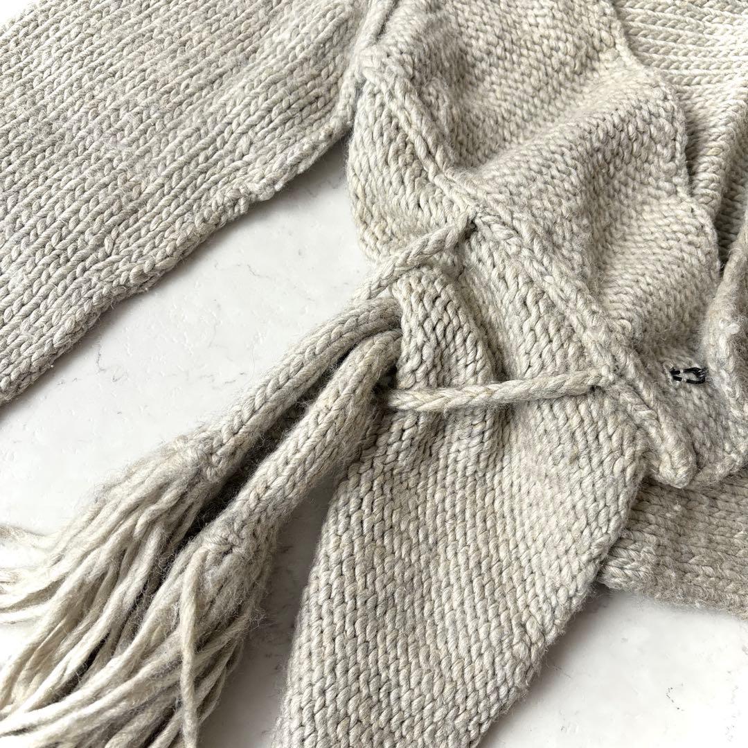 ワイズ Y's レッドレーベル ウールリネン 変形 ニットカーディガン