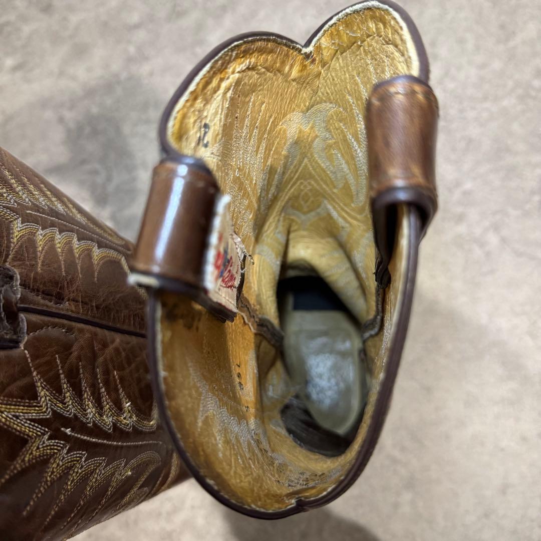 大人気】Tony Lama 25cm ウエスタンブーツ トライバル ステッチ