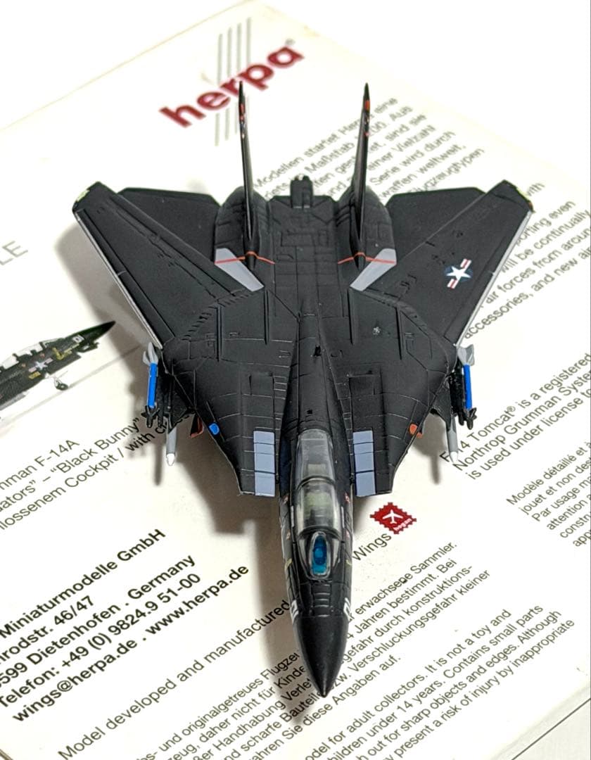 herpa 1/200 F-14A US Navy VX-4 ブラックバニー - メルカリ