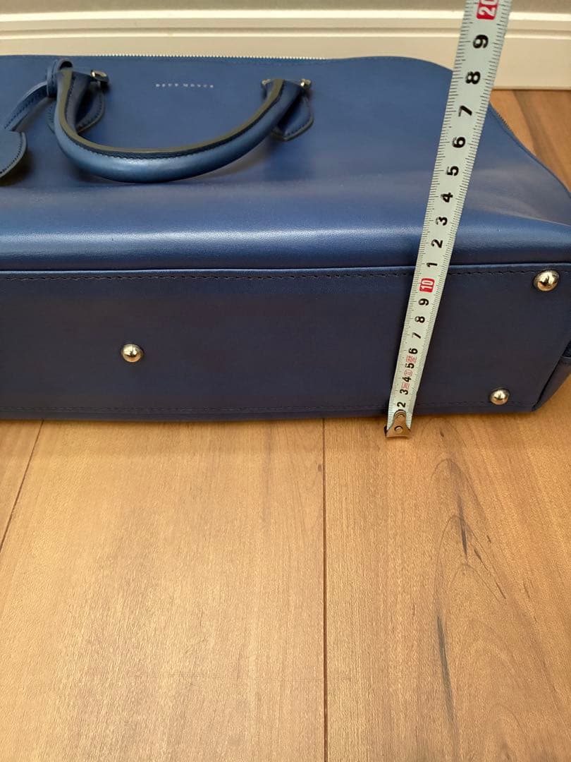 美品 DEUX MONCX ビジネスバッグ 2way レザー ブルー - メルカリ