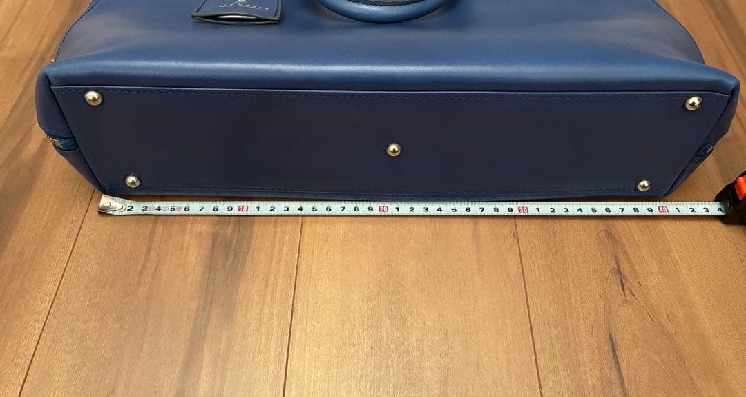 美品 DEUX MONCX ビジネスバッグ 2way レザー ブルー - メルカリ