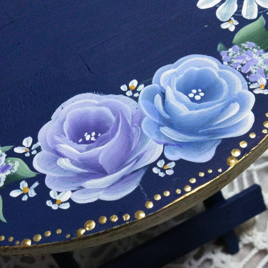 花台、トールペイントトールペイント サイドテーブル ナイトテーブル