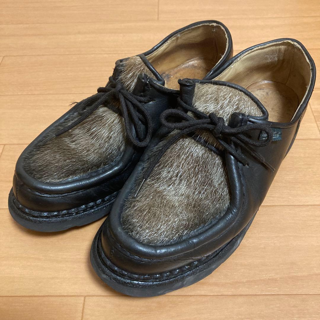 パラブーツ ミカエルフォック アザラシ 黒 uk4 - メルカリ