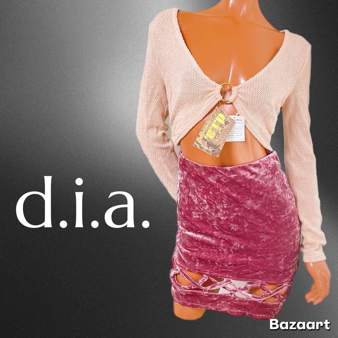 d.i.a. ベロアxニット セットアップ ミニスカ 平成ギャルy2k 00's