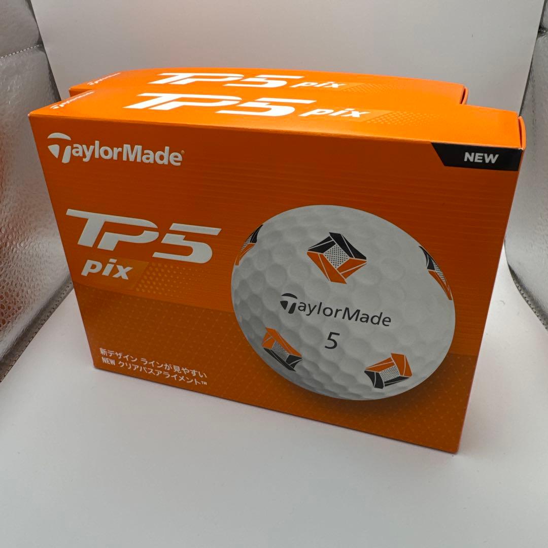 【新品・未使用】TaylorMade TP5 pix ゴルフボール2ダースセット TP5 【2ダースセット】テーラーメイド TP5-pix(ティーピーファイブ