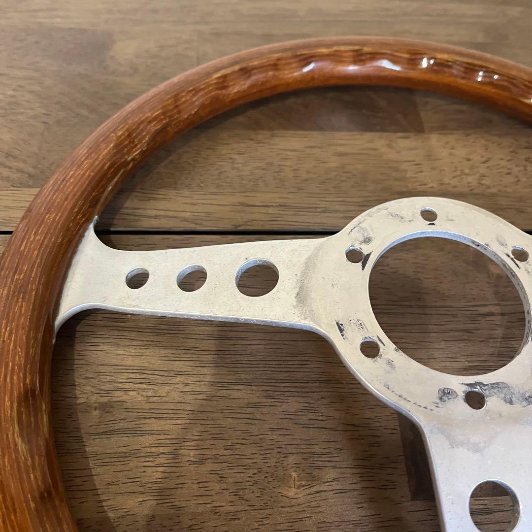 中古品】MOMO インディー ウッドハンドル ステアリング 11-86 旧車