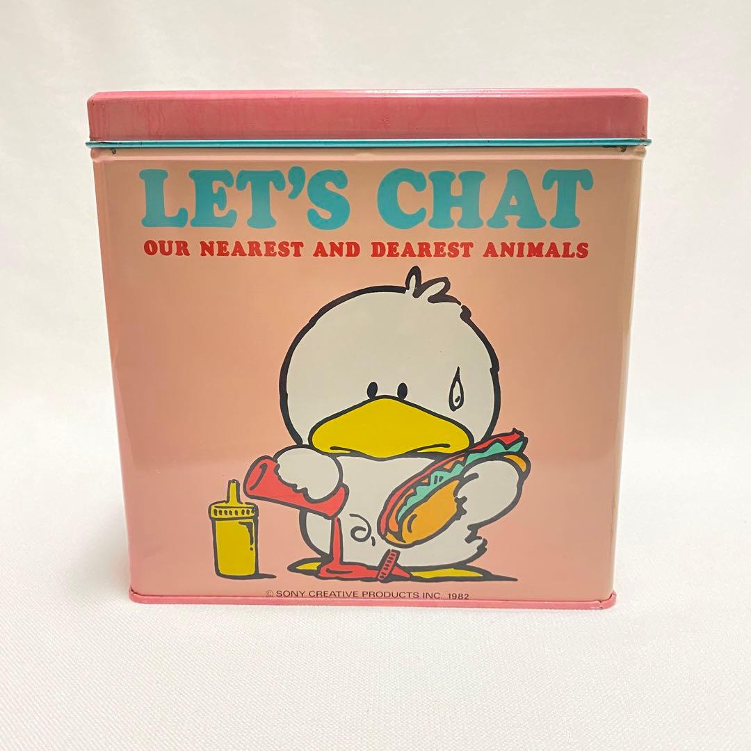 レッツチャット缶 ボックス ケース 箱 昭和レトロ ファンシー ソニー