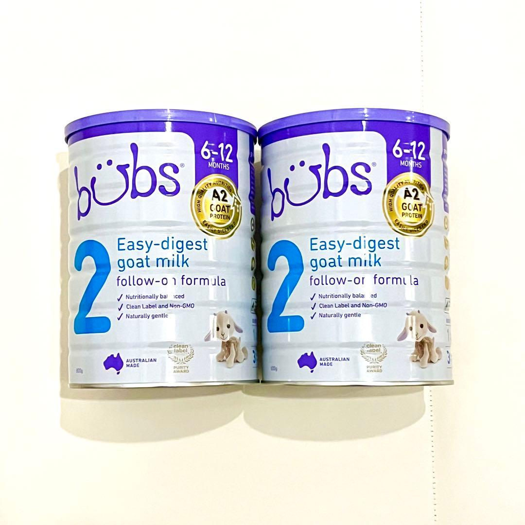 bubs バブズ ヤギミルク ステップ2 粉ミルク 2缶 Bubs（バブズ）オーガニック organic 粉ミルク ステップ2（6〜12カ月