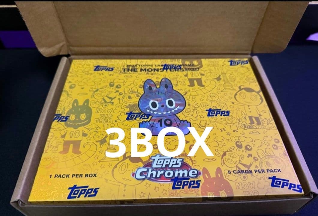 Topps Chrome 10周年記念ボックス ラブブ カード labubu 2025 Topps Labubu Chrome® 10th Anniversary - Hobby Box - Sealed Case