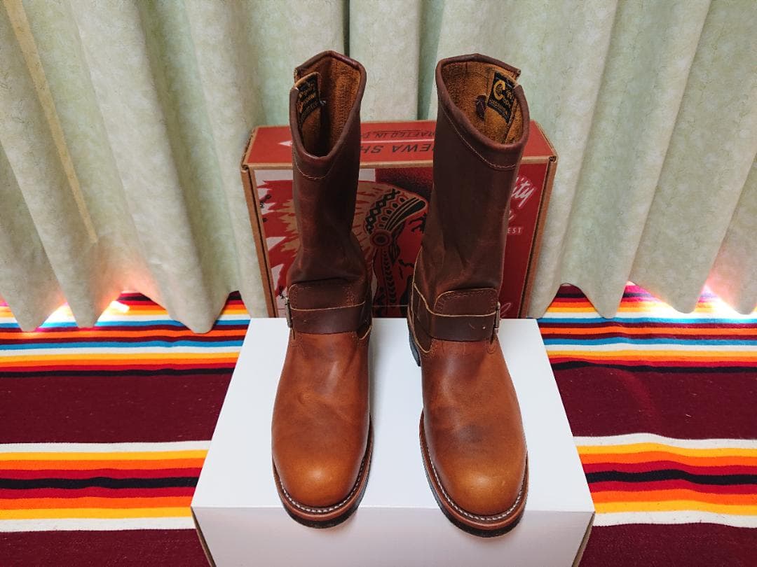 チペワ 11インチ エンジニアブーツ US8E タンレネゲード 1901M05