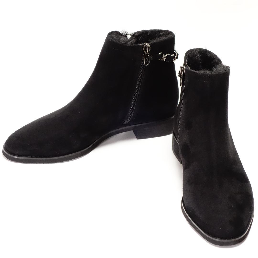 銀座かねまつ ブーツ AQUA BELL 晴雨兼用 インナーファー レインブーツ