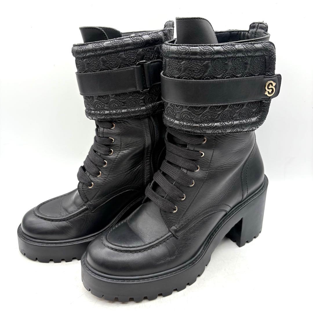 美品✨ サルヴァトーレフェラガモ ランディングブーツ サイドジップ 【6.5c】