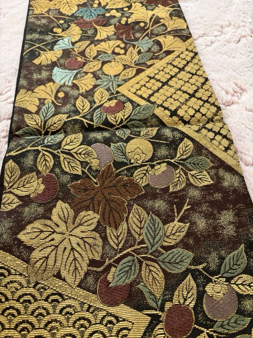 V1403 ○高級 正絹 六通 袋帯 - メルカリ 専用帯6216 4981 5787 三点