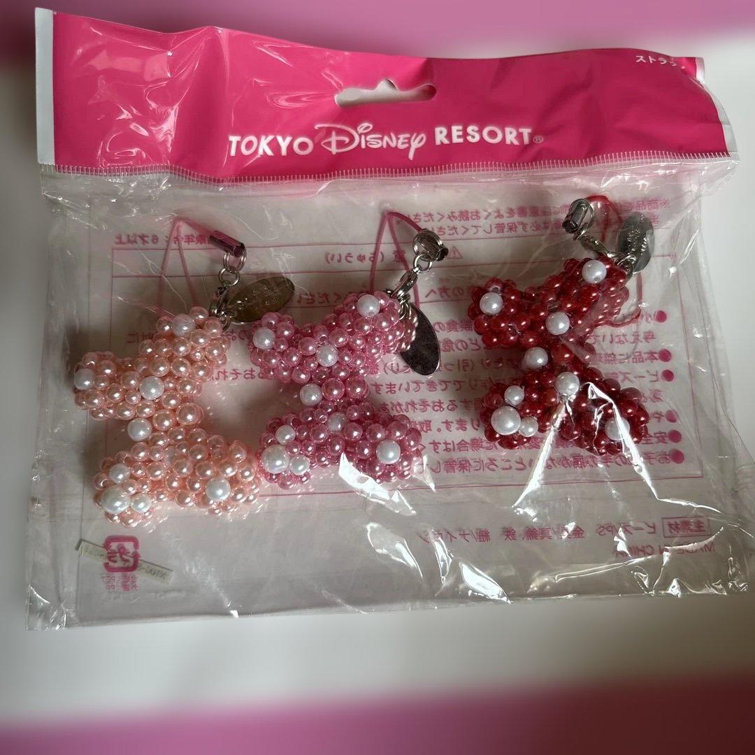 ミニー ストラップ リボン 東京ディズニーリゾート ビーズ Disney