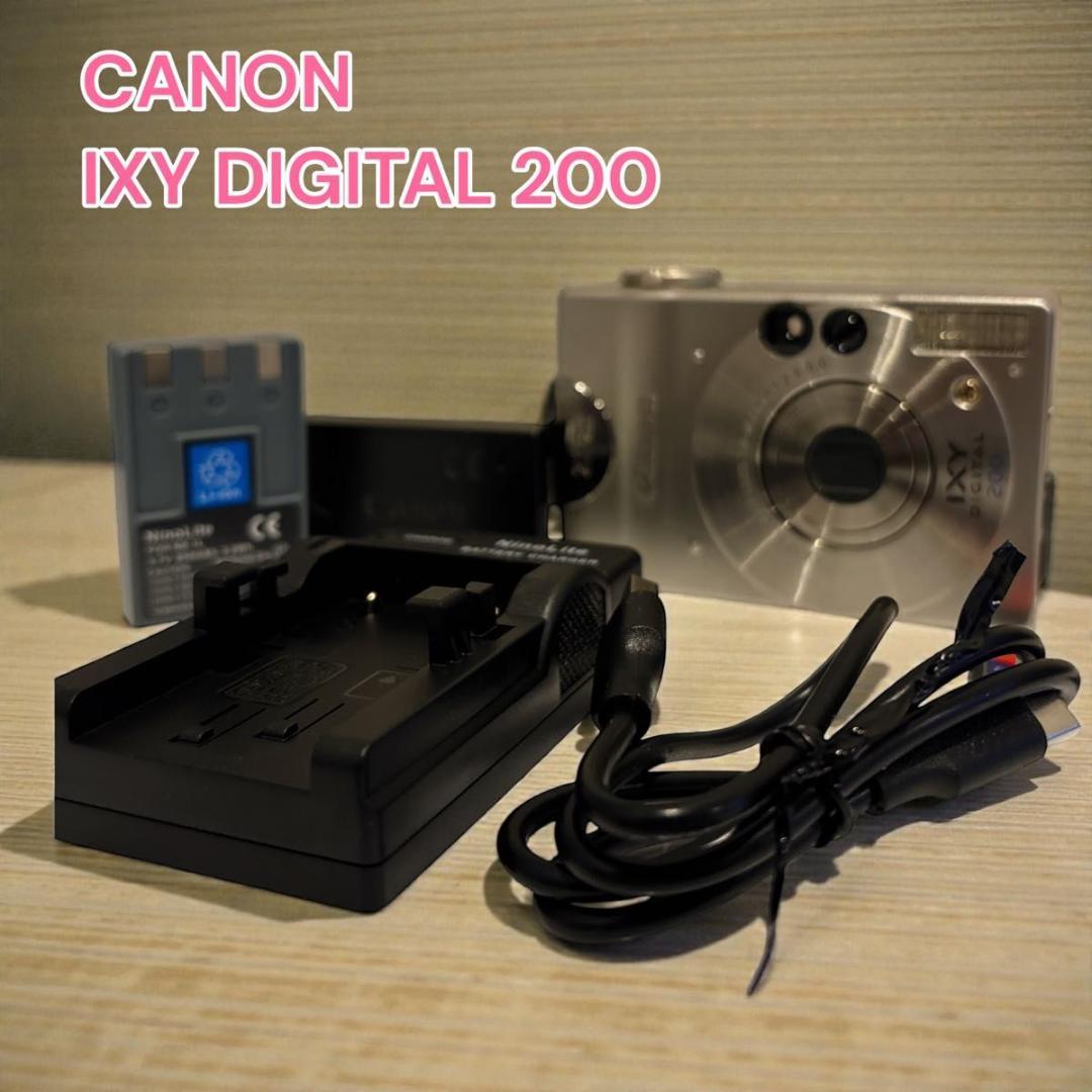 【美品レトロ】Canon IXY DIGITAL 200 シルバー　完動品 Canon IXY 200 デジタルカメラ シルバー ジャンク品 - メルカリ