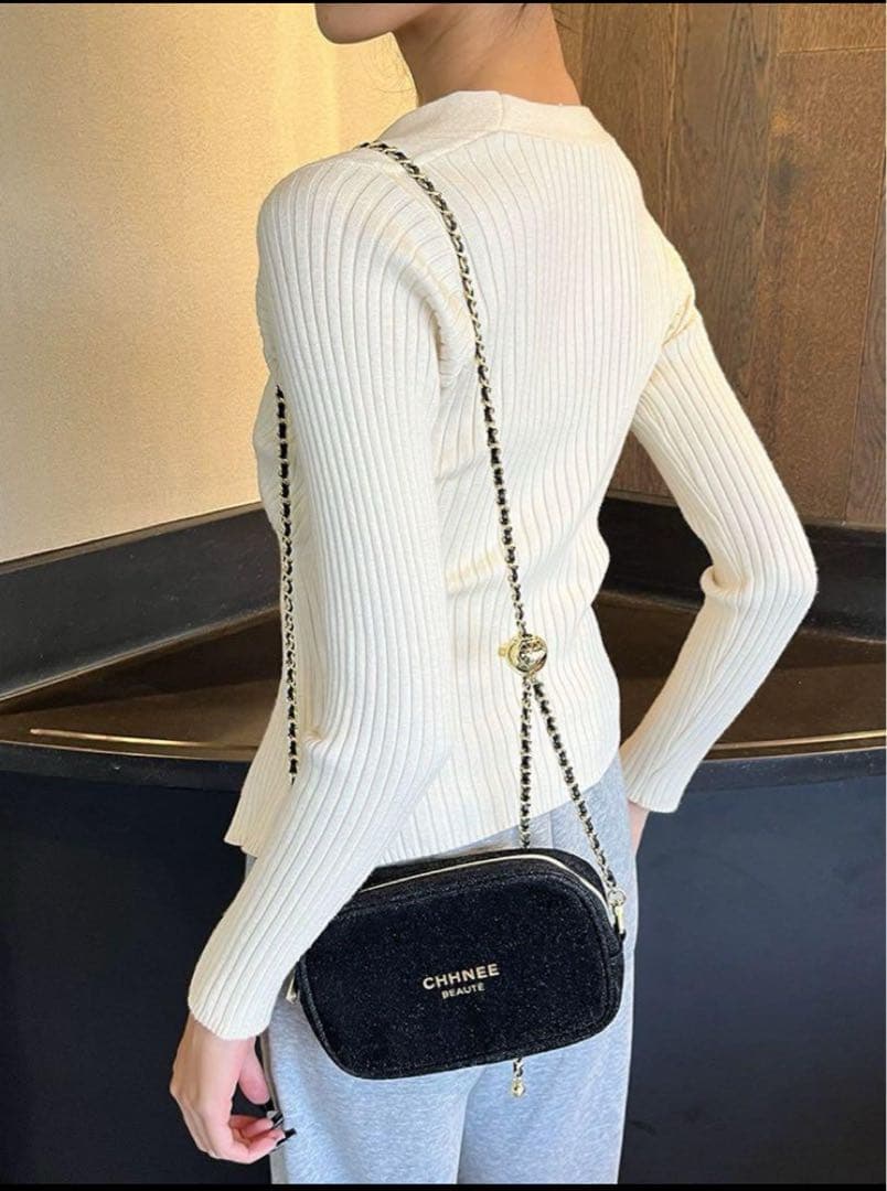 CHANEL シャネル ノベルティ ポーチ ショルダーバッグ ブラック - メルカリ