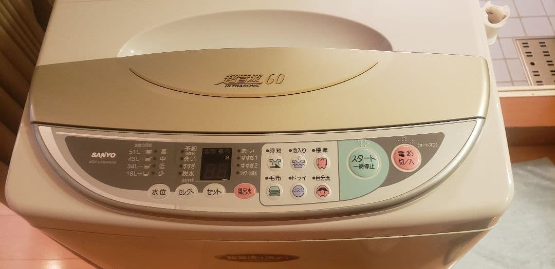 SANYO 全自動洗濯機 6.0kg シルバー