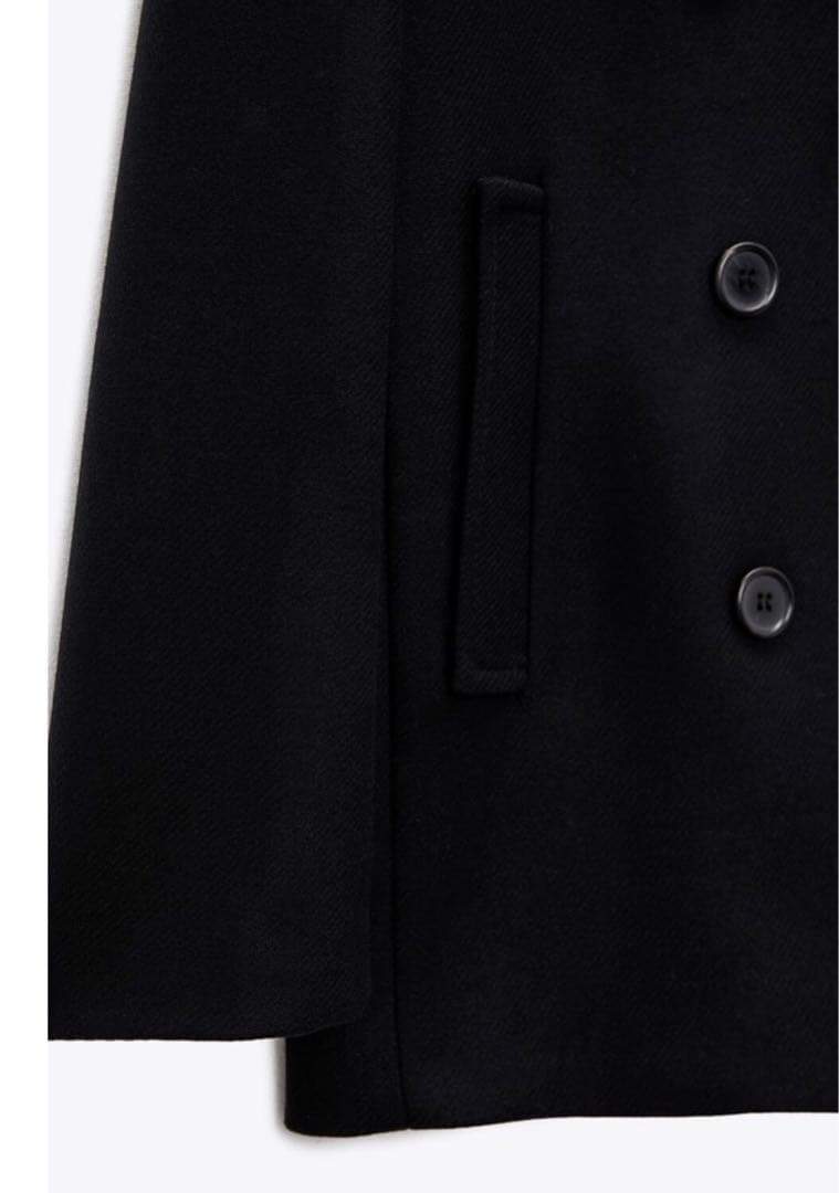 最終値下 ZARA Pコート アウター ベーシック ブラック 黒 XS 新品