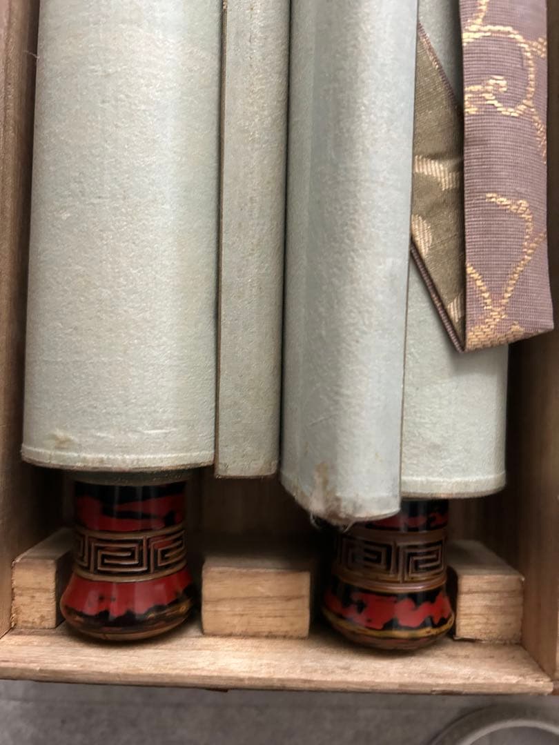 橋本永郁 聴琴 美人図 双幅 共箱 漆塗軸先 掛け軸 骨董品 - メルカリ