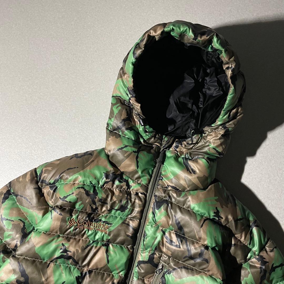 美品 コロンビア クレイターレイク アルパインダウンパーカ カモフラ