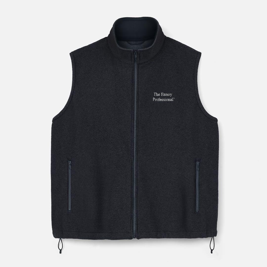 トップス ennoy PROFESSIONAL FLEECE VEST BLACK THE ENNOY PROFESSIONAL(ザ エンノイ プロフェッショナル) フリース