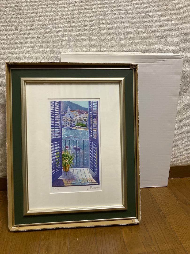 版画 リトグラフ アイリスの窓辺 [有名画家フランシスコ・ボッシュ