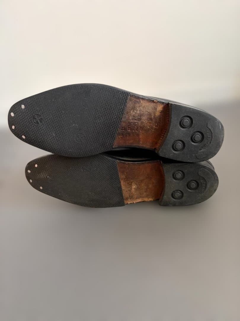 【値下】<美品＞ AUBERCY レザーブーツ（黒）25.5cm