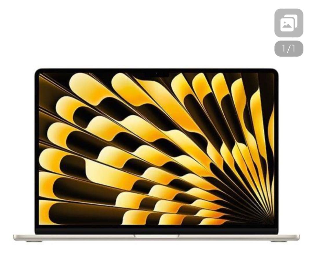 MacBook Air スターライト ［MRYR3J/A］ 展示美品 中古】〔展示品〕 MacBook Air 15.3-inch Early-2024 MRYR3J／A Apple