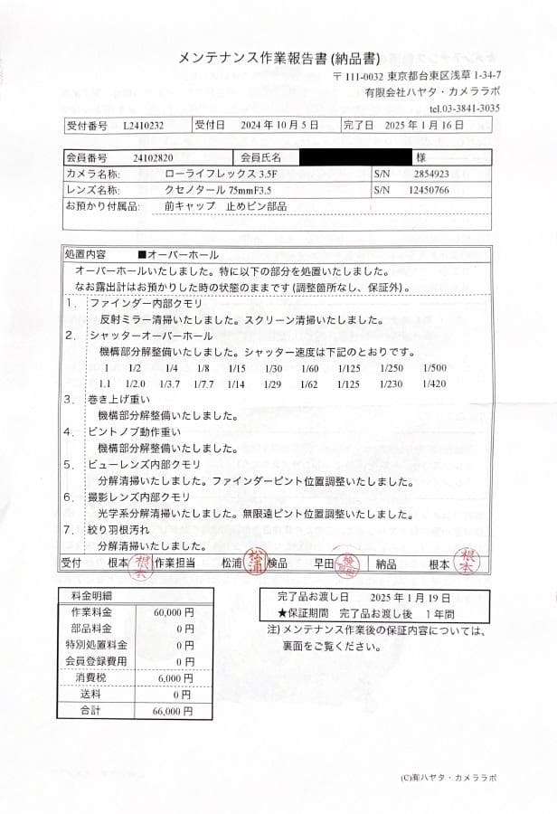 sale!★新品級！★OH済！ROLLEIFLEX 3.5F 75mm F3.5