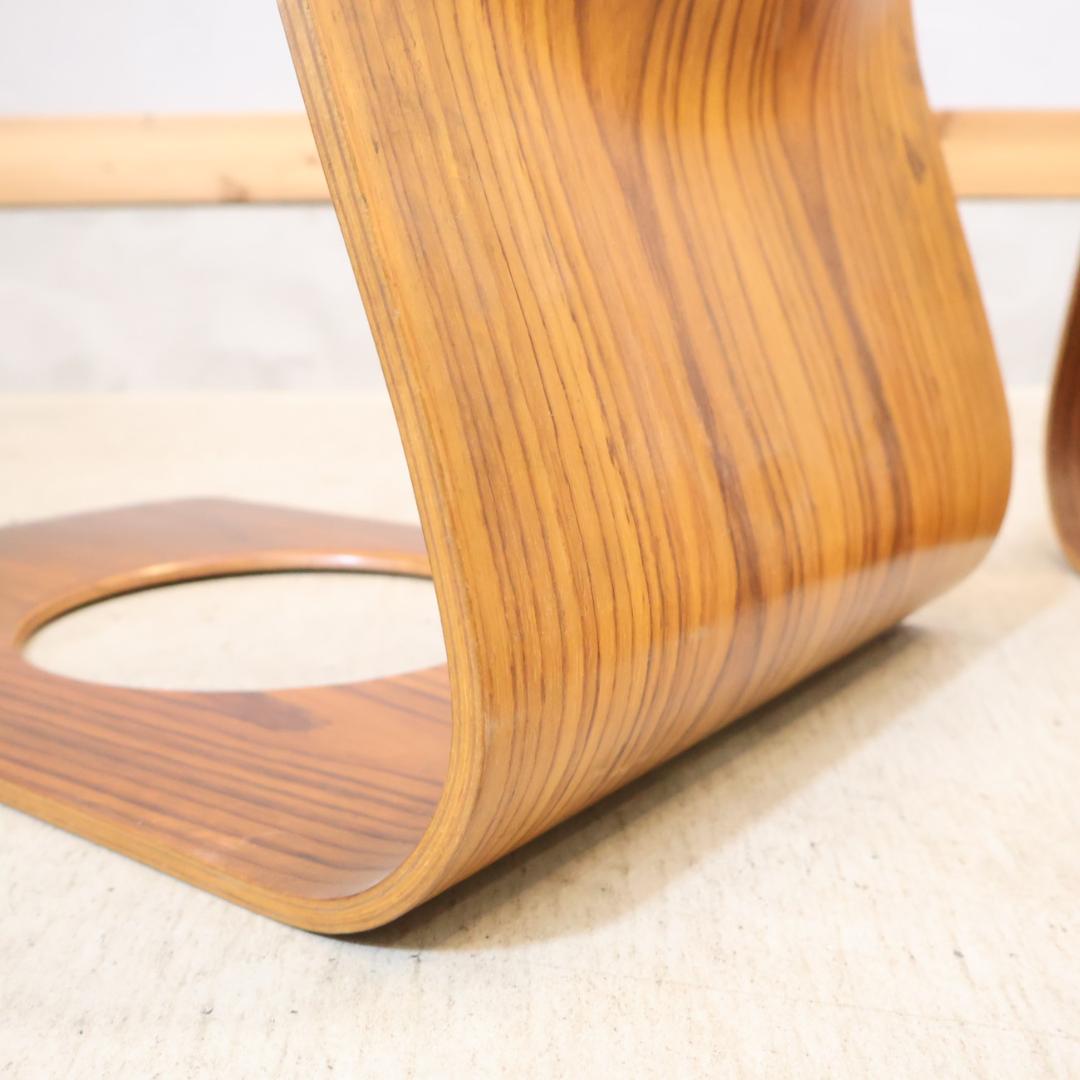 TENDO 天童木工 ローズウッド 曲げ木 座イス 2脚セット 藤森健次