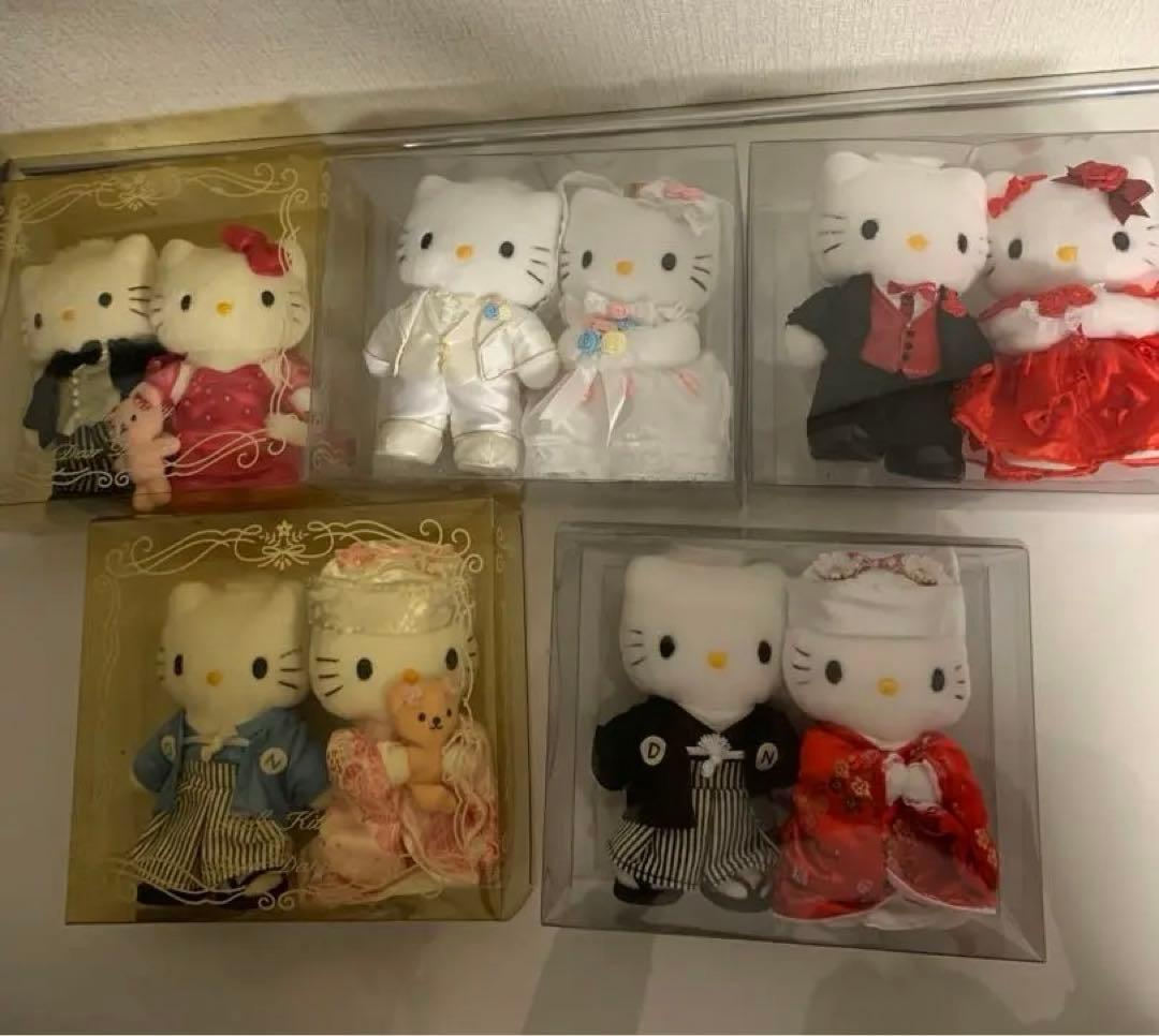 ハローキティ ダニエル ウエディングぬいぐるみ 5セット ハローキティ&ディアダニエル ぬいぐるみセット(ウェディング