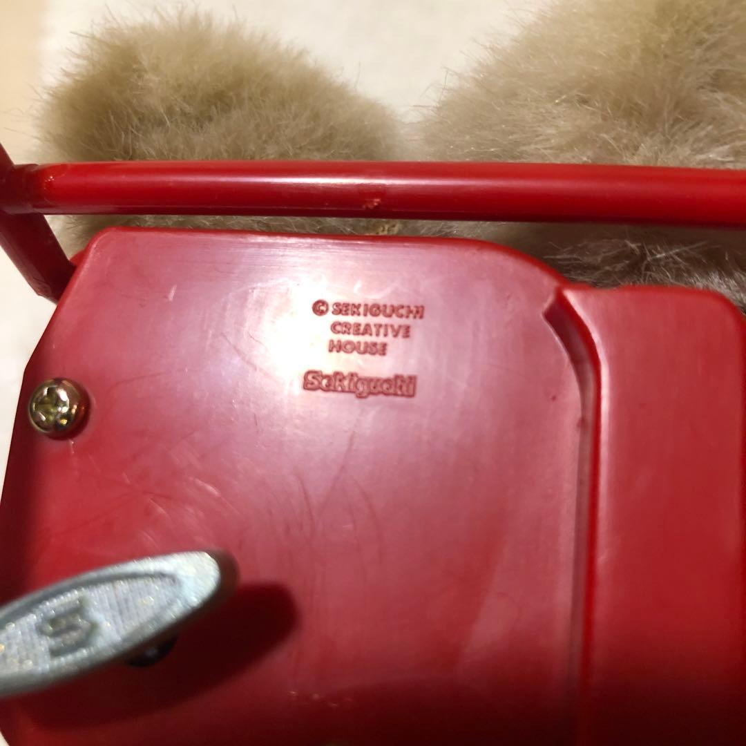 昭和レトロ【セキグチ】オルゴール 首振り うさぎ ぬいぐるみ ロッキン