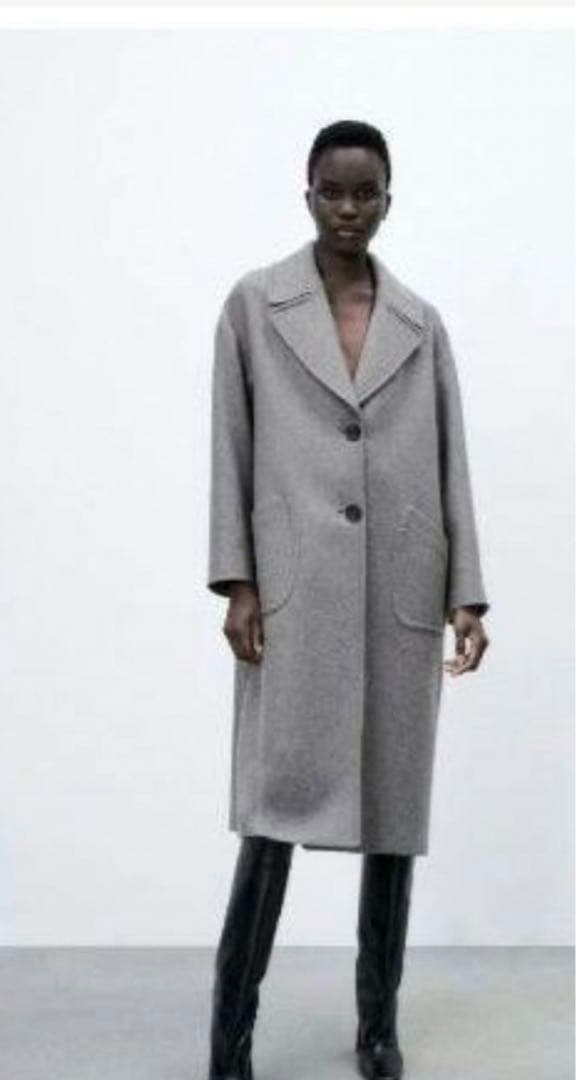 ZARA コート ウール オーバーサイズコート グレー 新品未使用タグ付き