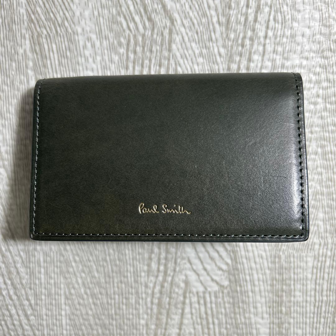 新品箱付【ポール・スミス】マルチストライプ 二つ折り名刺入れ/カード