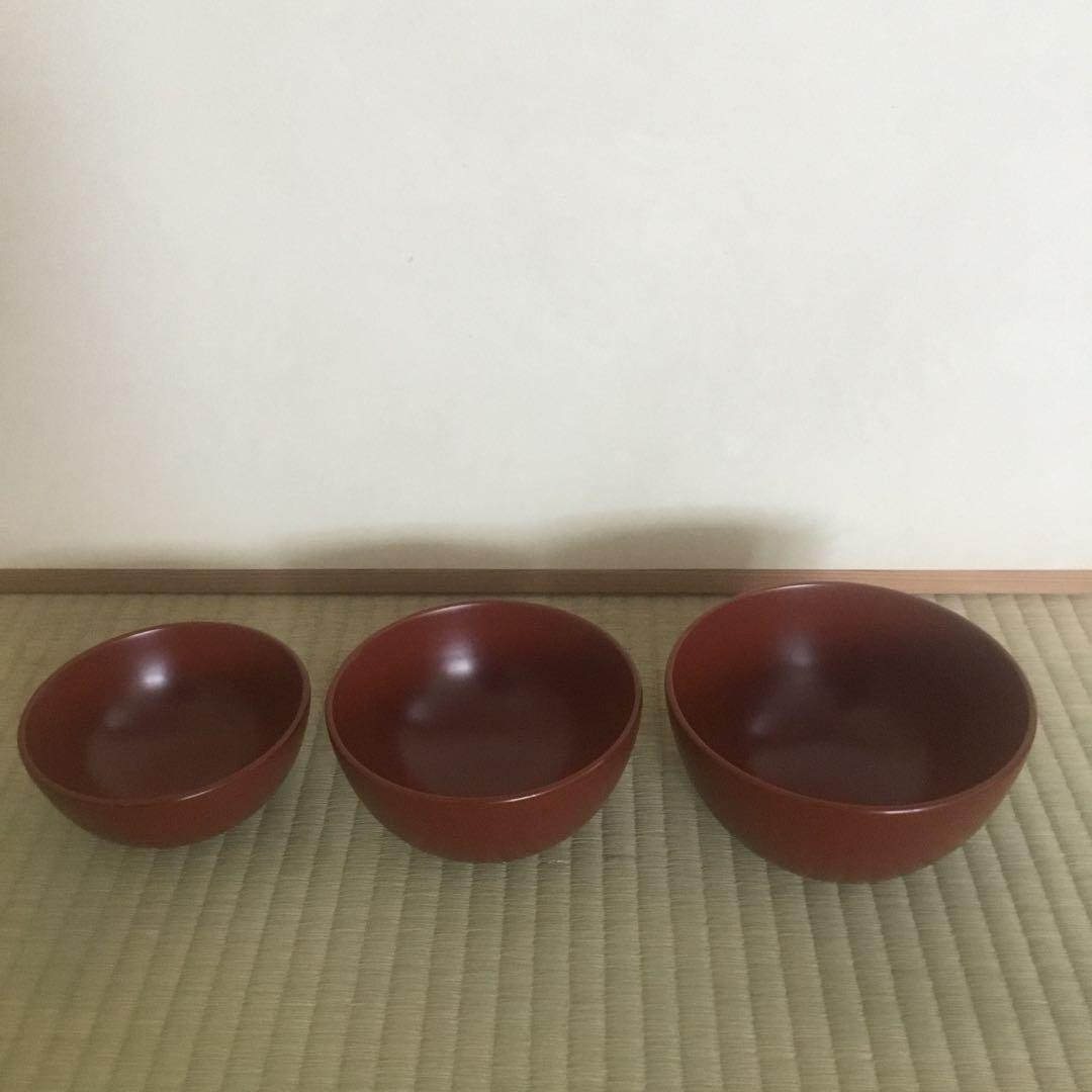 赤木明登さん　三つ鉢　赤 赤木明登さん 三つ鉢 赤 - メルカリ