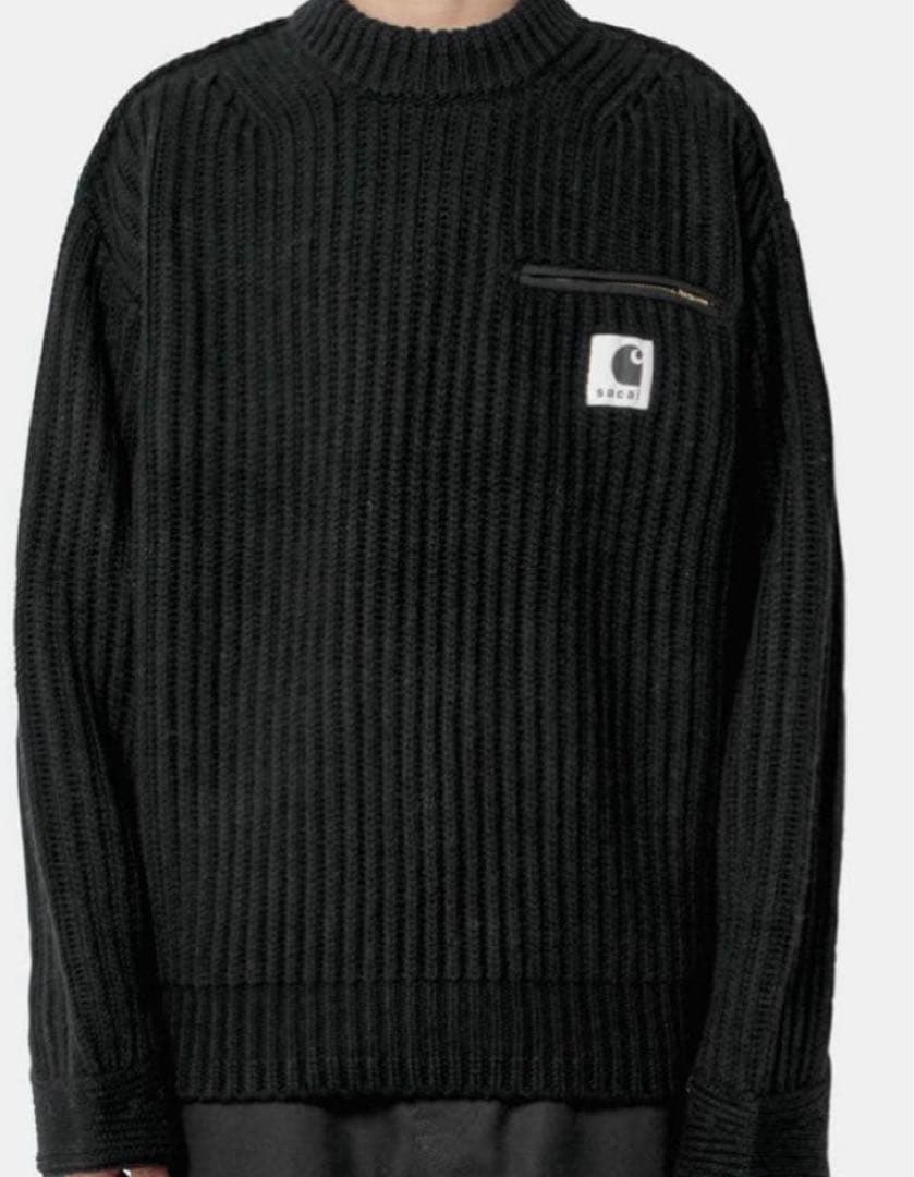 極美品sacai×Carhartt WIP ニット プルオーバー デトロイト - メルカリ