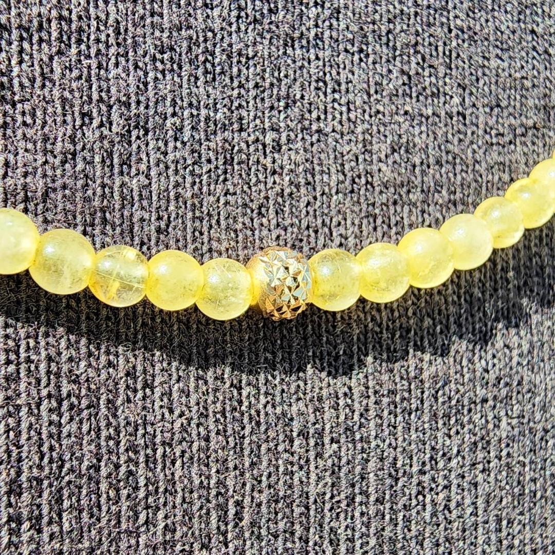 《煌めきの宿命》K18ゴールド×ゴールドルチルネックレス 贈り物 プレゼント