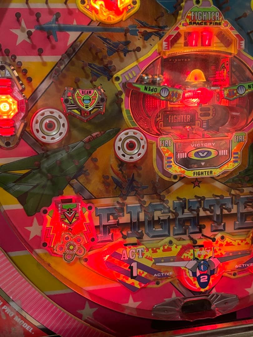 パチンコ 実機 スーパーファイター 循環機 15R羽根モノ初期 京楽 美品