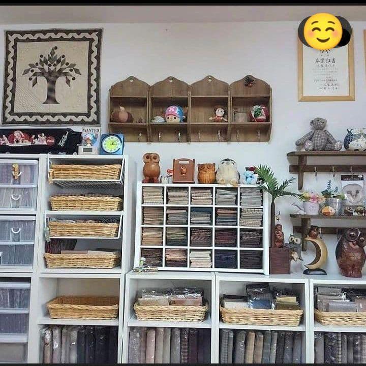 【パッチワークキルト】 アップリケ&刺繍丸底バッグ 《ピクニック》残1点