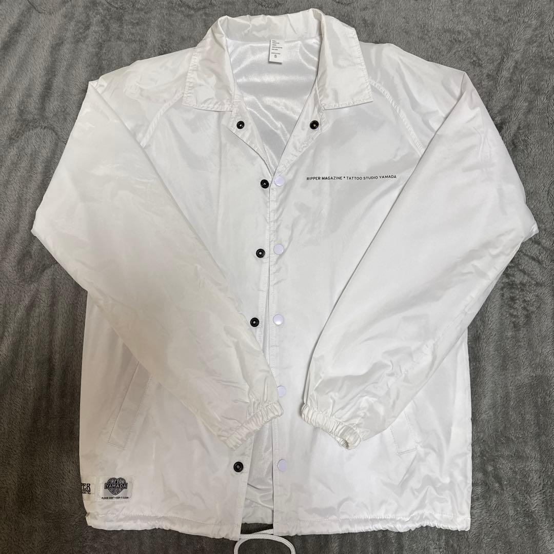 tatoo studio yamada COACH JACKET Sホワイト RIPPER MAGAZINE 10th ANNIVERSARY×TSY COACH JAC