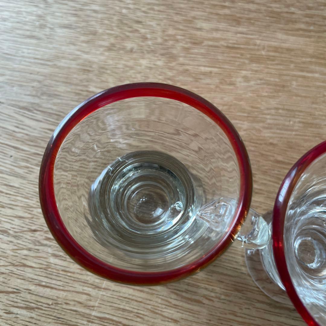 アイスクリームコップ 氷コップ 手吹きガラス アンティーク 骨董 大正