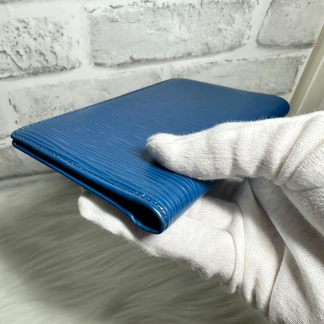 ルイヴィトン エピ 手帳カバー アジェンダ ポッシュ ブルー 青 レザー