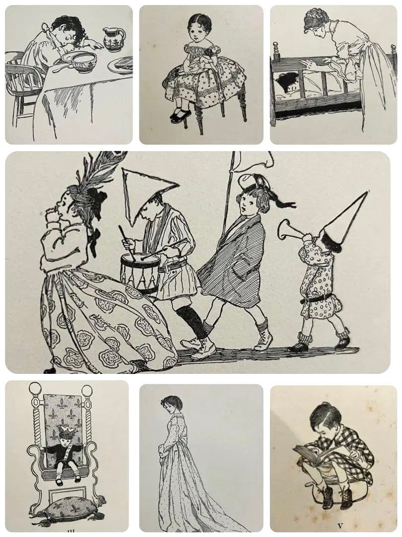 NO.82 希少 洋書 古書 絵本 子どもの詩の園 アンティーク ビンテージ